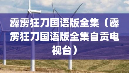 霹雳狂刀国语版全集（霹雳狂刀国语版全集自贡电视台）