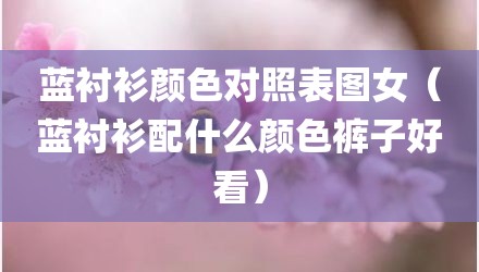 蓝衬衫颜色对照表图女(蓝衬衫配什么颜色裤子好看)