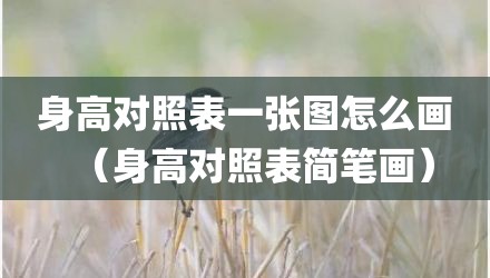 身高对照表一张图怎么画（身高对照表简笔画）