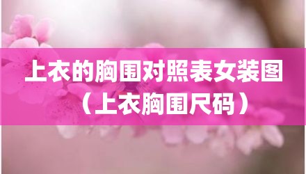 上衣的胸围对照表女装图（上衣胸围尺码）