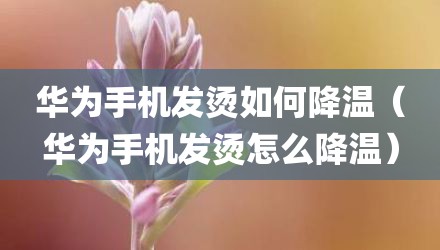 华为手机发烫如何降温（华为手机发烫怎么降温）