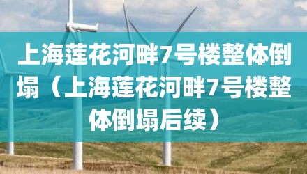 上海莲花河畔7号楼整体倒塌（上海莲花河畔7号楼整体倒塌后续）