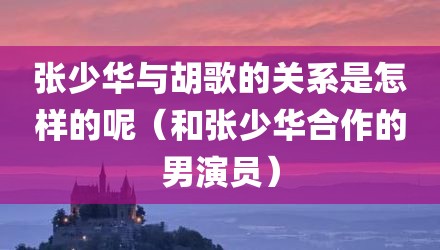 张少华与胡歌的关系是怎样的呢（和张少华合作的男演员）