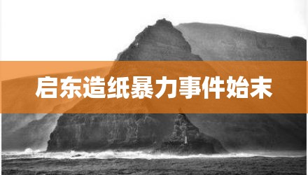 启东造纸暴力事件始末