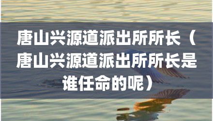 唐山兴源道派出所所长（唐山兴源道派出所所长是谁任命的呢）