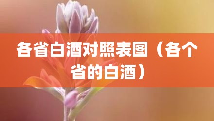 各省白酒对照表图（各个省的白酒）