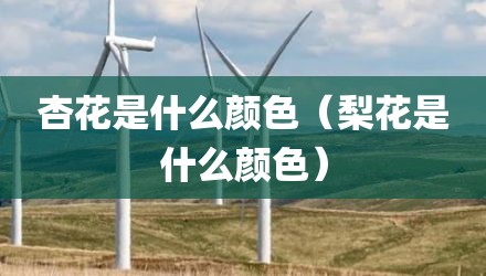 杏花是什么颜色（梨花是什么颜色）