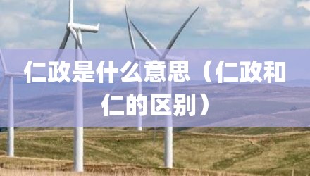仁政是什么意思（仁政和仁的区别）