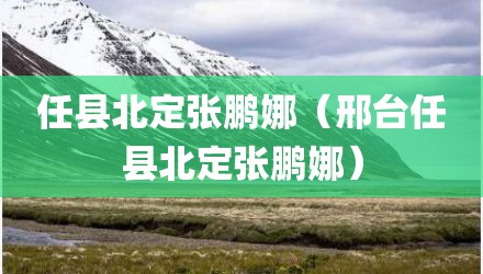 任县北定张鹏娜（邢台任县北定张鹏娜）