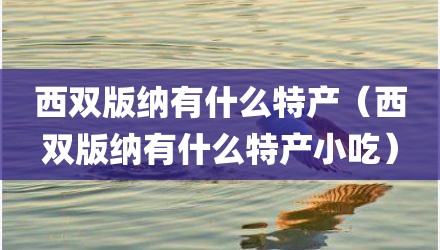 西双版纳有什么特产（西双版纳有什么特产小吃）