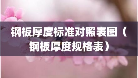 钢板厚度标准对照表图（钢板厚度规格表）