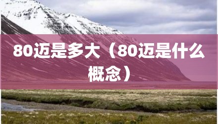80迈是多大（80迈是什么概念）