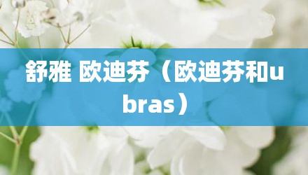 舒雅 欧迪芬（欧迪芬和ubras）