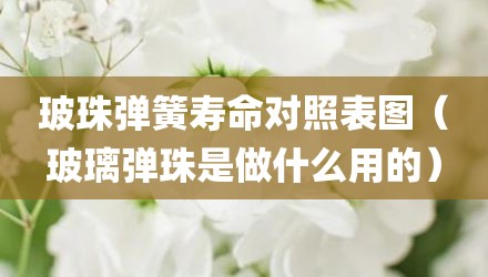 玻珠弹簧寿命对照表图（玻璃弹珠是做什么用的）