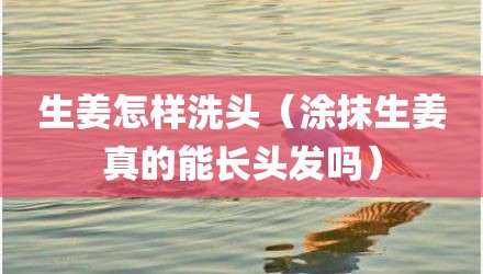 生姜怎样洗头（涂抹生姜真的能长头发吗）