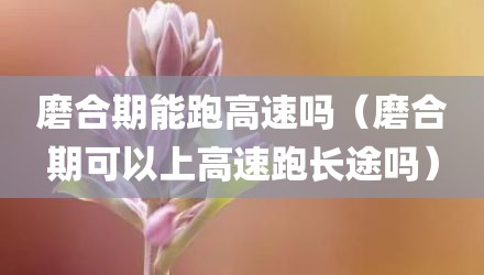 磨合期能跑高速吗（磨合期可以上高速跑长途吗）