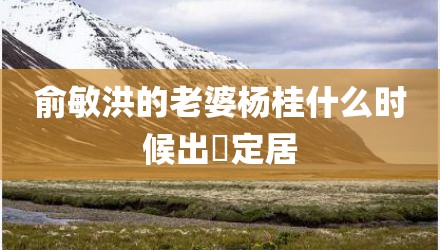 俞敏洪的老婆杨桂什么时候出囯定居