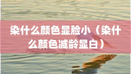 染什么颜色显脸小（染什么颜色减龄显白）