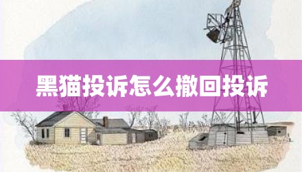 黑猫投诉怎么撤回投诉