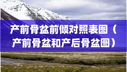 产前骨盆前倾对照表图（产前骨盆和产后骨盆图）