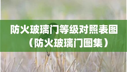 防火玻璃门等级对照表图（防火玻璃门图集）