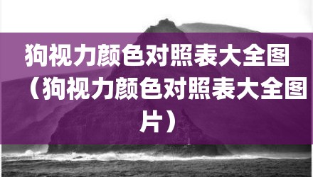 狗视力颜色对照表大全图（狗视力颜色对照表大全图片）