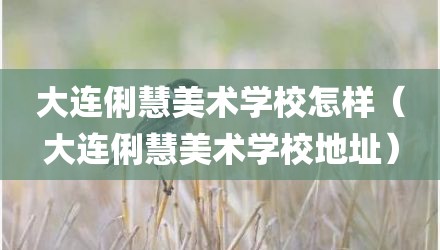 大连俐慧美术学校怎样（大连俐慧美术学校地址）