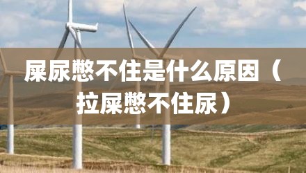 屎尿憋不住是什么原因(拉屎憋不住尿)