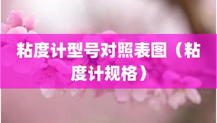 粘度计型号对照表图（粘度计规格）