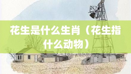 花生是什么生肖（花生指什么动物）