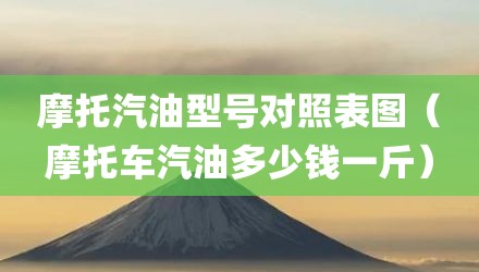 摩托汽油型号对照表图(摩托车汽油多少钱一斤)