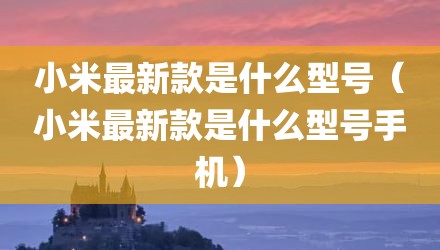 小米最新款是什么型号（小米最新款是什么型号手机）