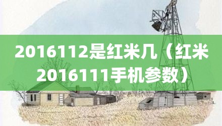 2016112是红米几（红米2016111手机参数）
