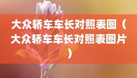 大众轿车车长对照表图（大众轿车车长对照表图片）
