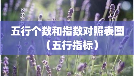 五行个数和指数对照表图（五行指标）