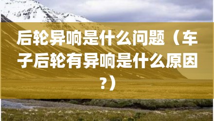 后轮异响是什么问题（车子后轮有异响是什么原因?）