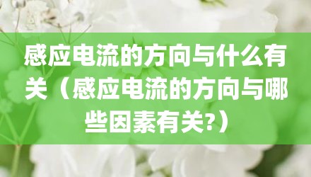 感应电流的方向与什么有关（感应电流的方向与哪些因素有关?）