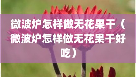 微波炉怎样做无花果干(微波炉怎样做无花果干好吃)