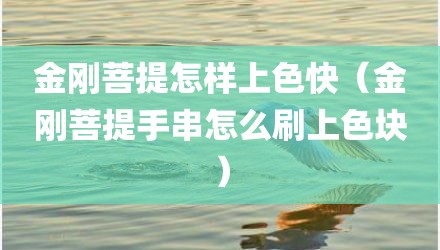金刚菩提怎样上色快（金刚菩提手串怎么刷上色块）