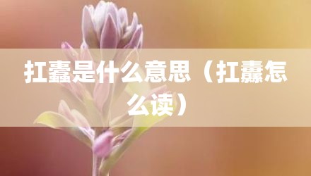 扛蠹是什么意思(扛纛怎么读)