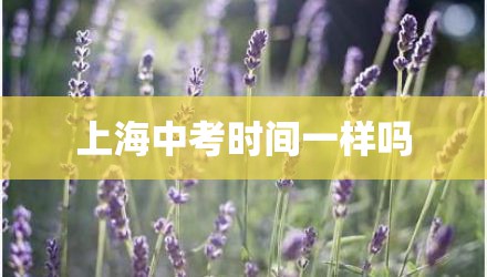 上海中考时间一样吗