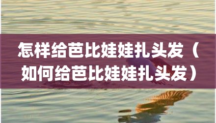 怎样给芭比娃娃扎头发（如何给芭比娃娃扎头发）