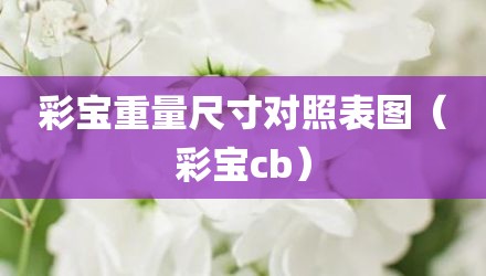 彩宝重量尺寸对照表图（彩宝cb）