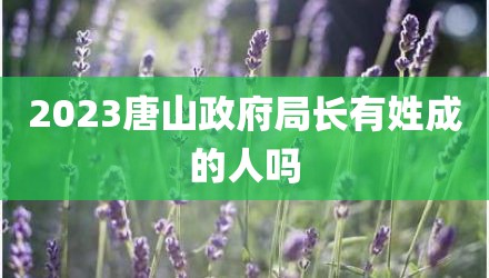 2023唐山政府局长有姓成的人吗
