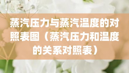 蒸汽压力与蒸汽温度的对照表图（蒸汽压力和温度的关系对照表）