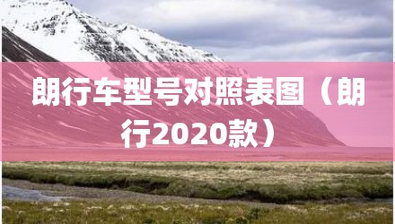 朗行车型号对照表图（朗行2020款）