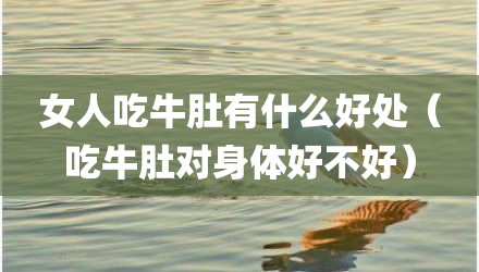 女人吃牛肚有什么好处（吃牛肚对身体好不好）