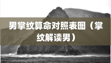 男掌纹算命对照表图（掌纹解读男）