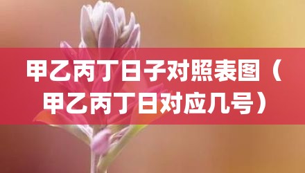 甲乙丙丁日子对照表图（甲乙丙丁日对应几号）