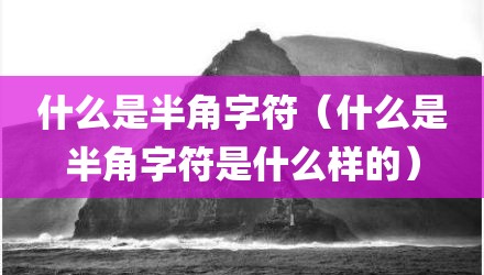 什么是半角字符（什么是半角字符是什么样的）